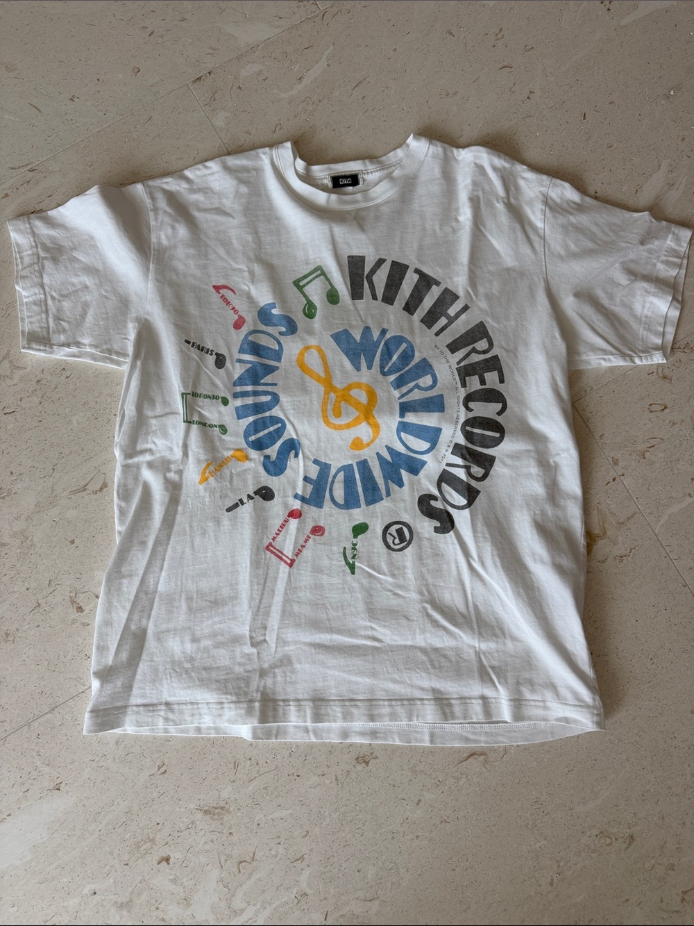 Kith Récords White Graphic T- Shirt